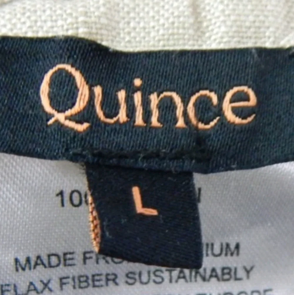 Quince European Linen Wide Leg Taper Pants